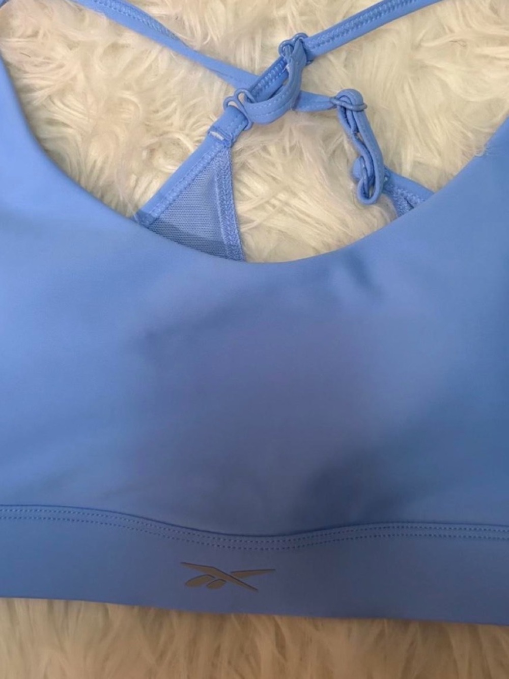 Reebok Light Blue Women's Bikini Top with Adjustable Straps